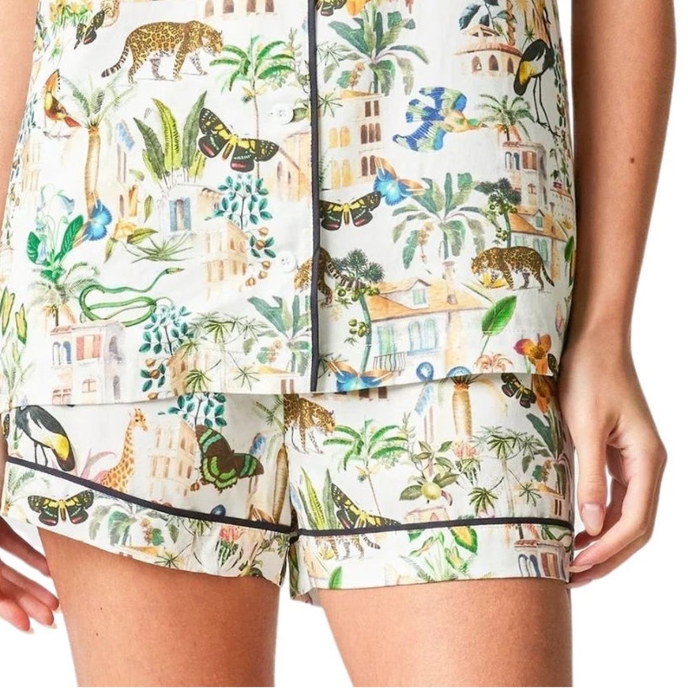NWOT Katie Kime Animal Kingdom Modal/Cotton Blend Pajama Shorts